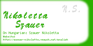 nikoletta szauer business card
